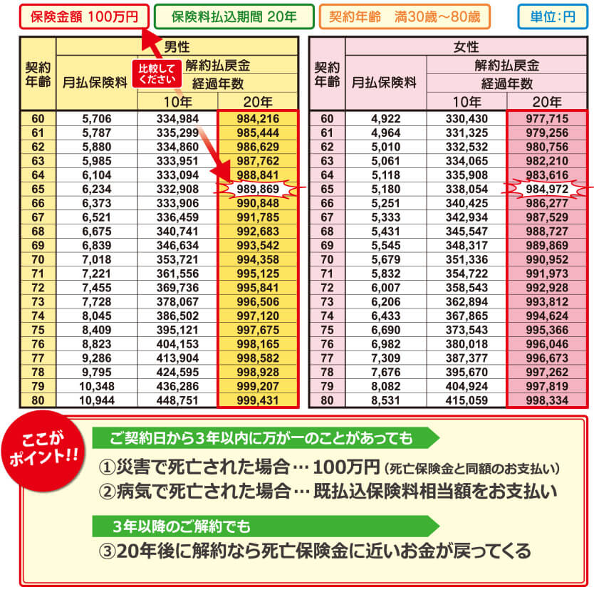 みどり生命　ご契約経過年数と払戻金図